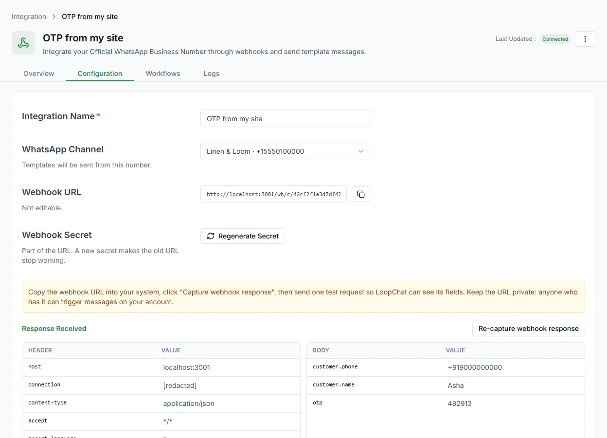 The Configuration tab
